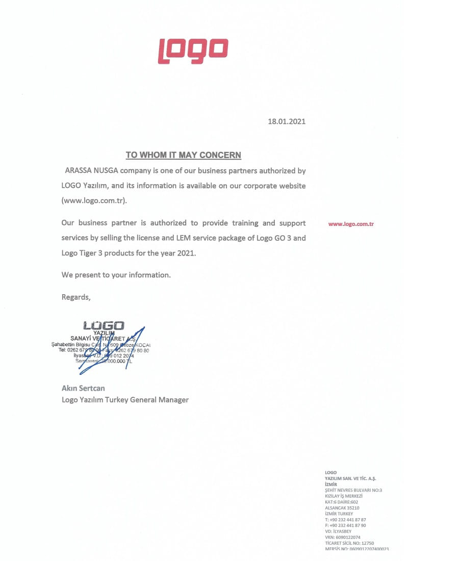 Arassa Nusga certificate